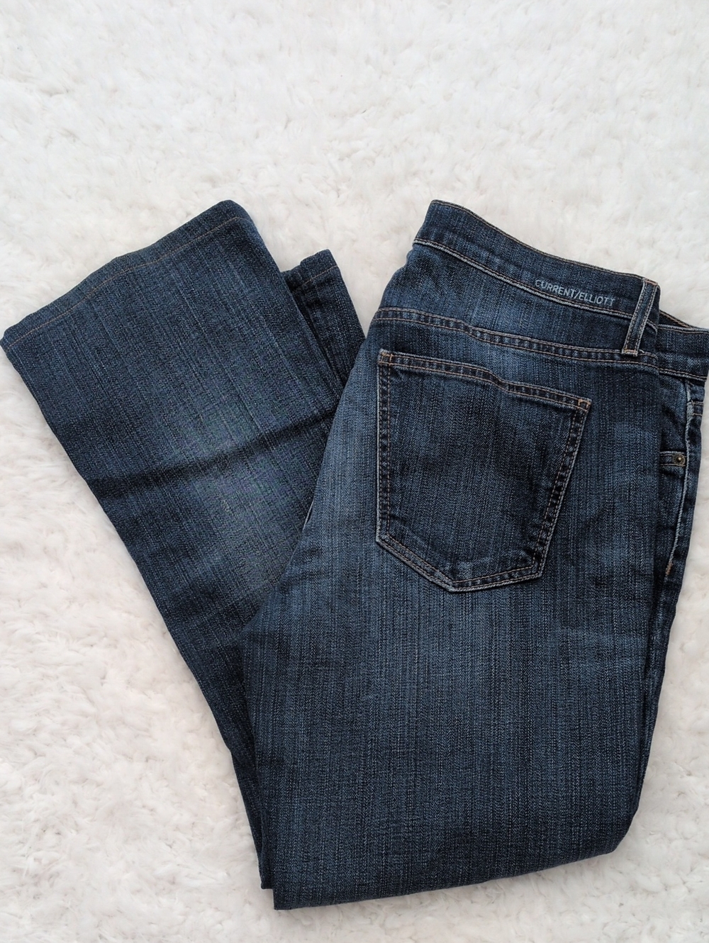 CURRENT/ELLIOTT Dark Indigo Boot-Cut Jeans